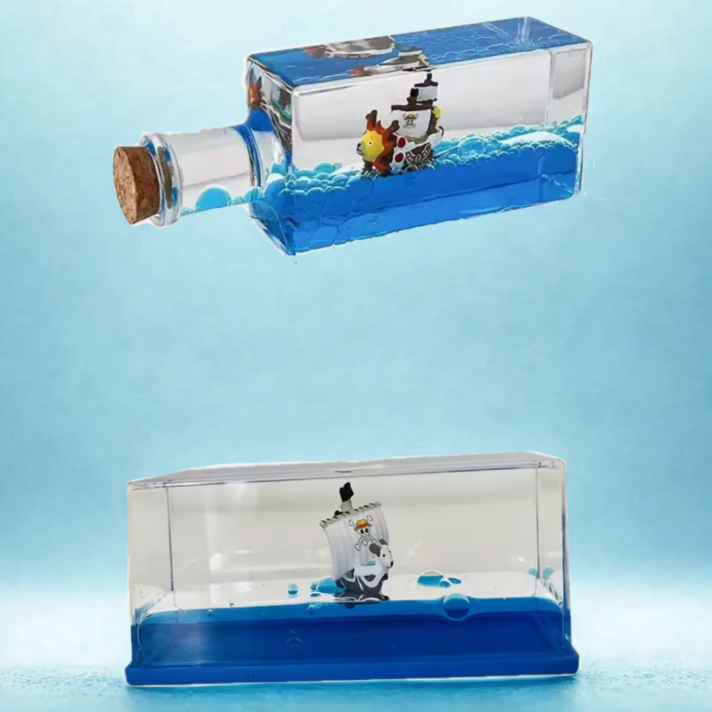 Botella flotante